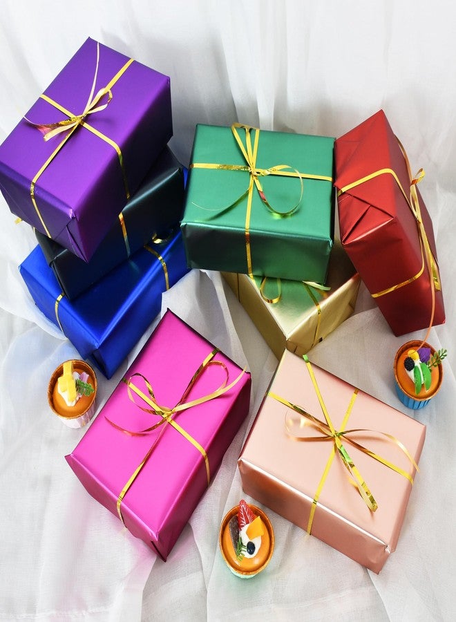 بيشيدا لفة ورق تغليف هدايا بلون وردي فاقع من بيشيدا، ورق تغليف هدايا معدني غير لامع بلون موحد لعيد الميلاد وحفلات الزفاف والتخرج وأعياد الميلاد (17 بوصة × 32.8 قدم) - Image 2